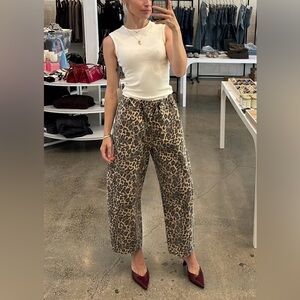 Leopard Print Boyfriend Jeans